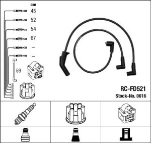 NGK RC-FD521 Ignition Cable Kit (616)