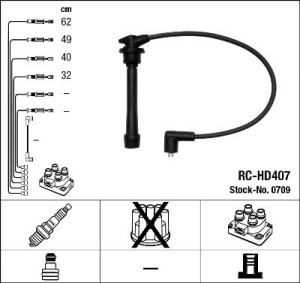 NGK RC-HD407 Ignition Cable Kit  (709)