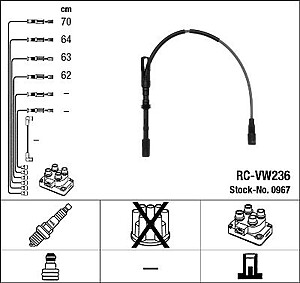NGK RC-VW236 Ignition Cable Kit (967)