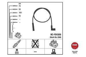 NGK RC-FD1205 Ignition Cable Kit (2584)