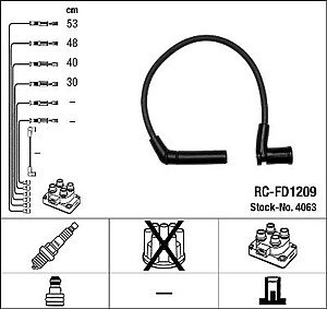 NGK RC-FD1209 Ignition Cable Kit (4063)