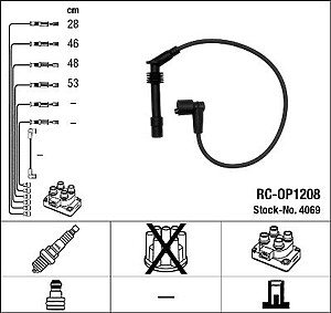 NGK RC-OP1208 Ignition Cable Kit (4069)