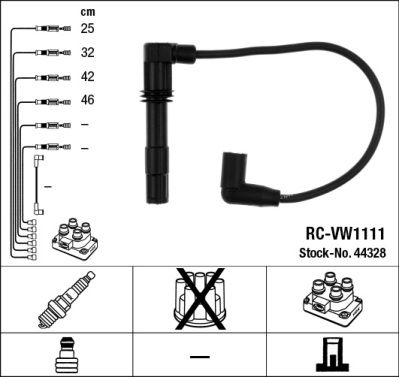 Ngk rc-vw1111 ignition cable kit (44328) 1 Ngk rc-vw1111 ignition cable kit (44328)