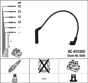 NGK RC-HD1202 Ignition Cable Kit (5506)