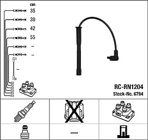 NGK RC-RN1204 Ignition Cable Kit  (6794)