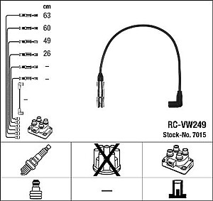 NGK RC-VW249 Ignition Cable Kit (7015)