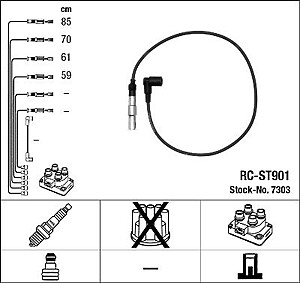 NGK RC-ST901 Ignition Cable Kit (7303)
