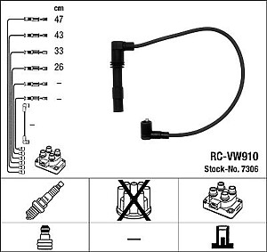 NGK RC-VW910 Ignition Lead Set (7306)