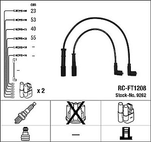 NGK RC-FT1208 Ignition Cable Kit  (9262)