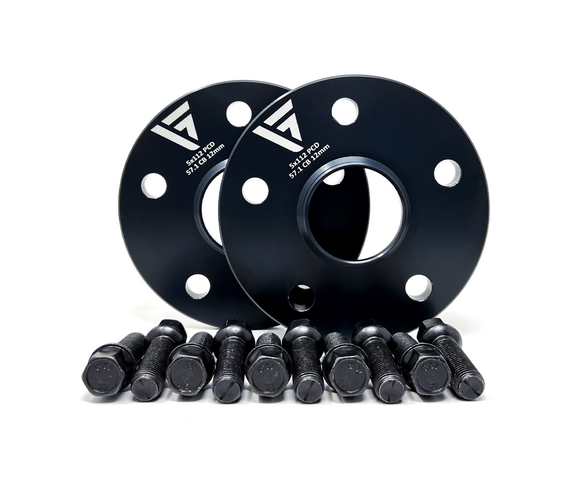 Vagsport hubcentric wheel spacers & bolts 5x112 (57. 1mm cb) - black anodised 1 Vagsport hubcentric wheel spacers & bolts 5x112 (57. 1mm cb) - black anodised