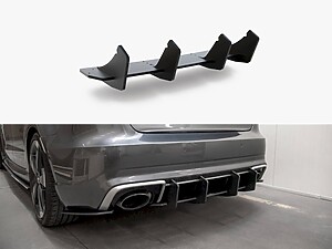 Maxton Street Pro Rear Diffuser V2 for Audi RS3 (8V) Sportback - Red