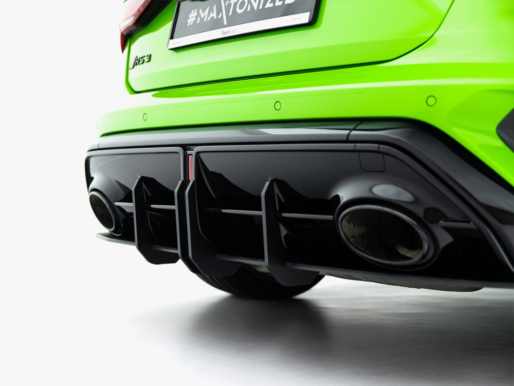 Maxton street pro rear diffuser with flaps for audi rs3 sportback (8y) facelift 4 Maxton street pro rear diffuser with flaps for audi rs3 sportback (8y) facelift - image 4
