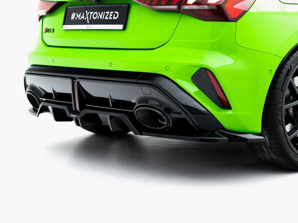 Maxton rear splitter (vertical bars) v2 for audi rs3 sportback (8y) facelift 4 Maxton rear splitter (vertical bars) v2 for audi rs3 sportback (8y) facelift - image 4