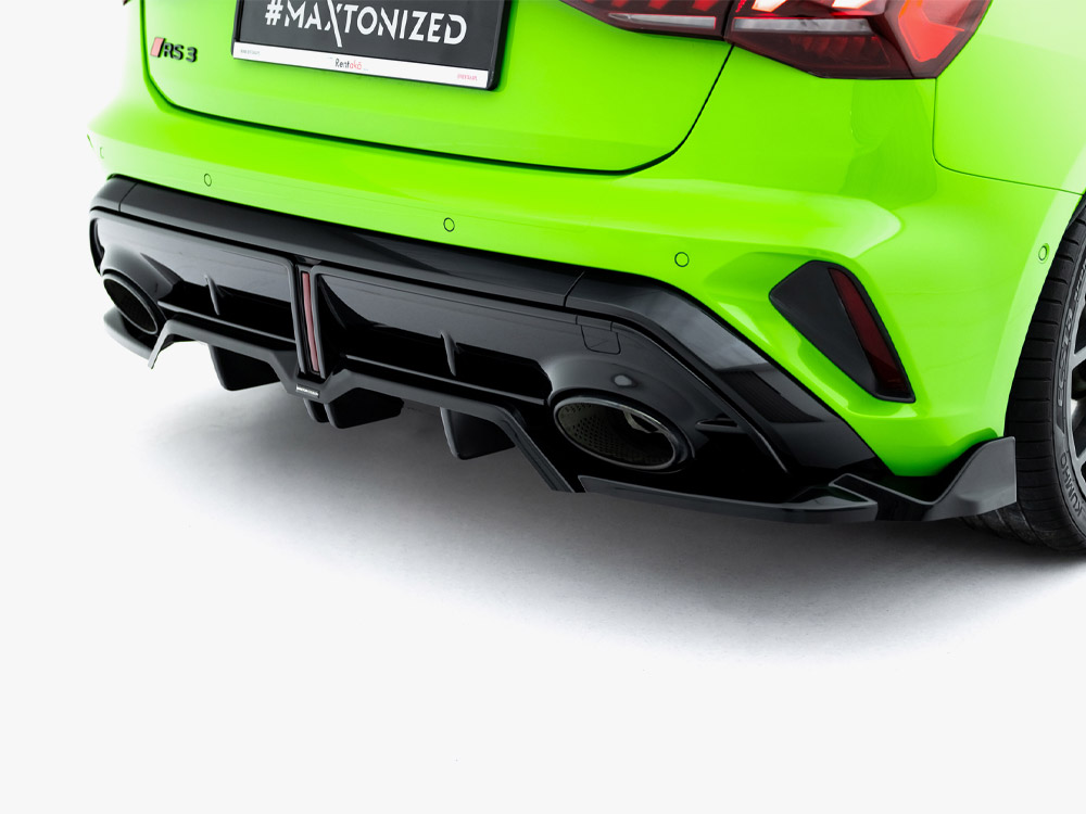 Maxton rear splitter (vertical bars) v3 for audi rs3 sportback (8y) facelift 3 Maxton rear splitter (vertical bars) v3 for audi rs3 sportback (8y) facelift - image 3