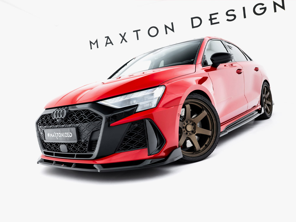 Maxton front splitter v3 for audi rs3 saloon/sportback (8y) facelift 2 Maxton front splitter v3 for audi rs3 saloon/sportback (8y) facelift - image 2