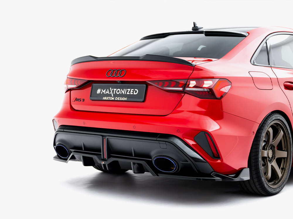 Maxton rear splitter (vertical bars) v2 for audi rs3 saloon (8y) facelift 2 Maxton rear splitter (vertical bars) v2 for audi rs3 saloon (8y) facelift - image 2