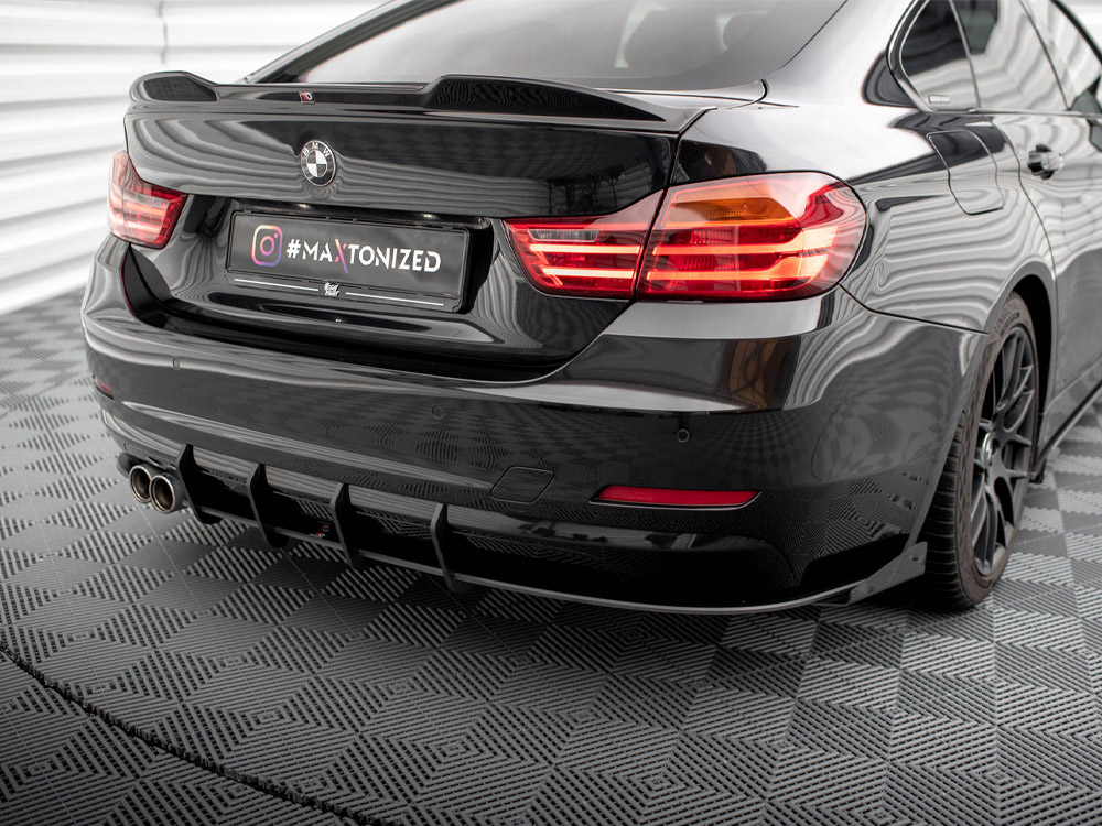 Maxton street pro rear diffuser with flaps - bmw 4 series gran coupé (f36) - black/red with gloss flaps 3 Maxton street pro rear diffuser with flaps - bmw 4 series gran coupé (f36) - black/red with gloss flaps - image 3