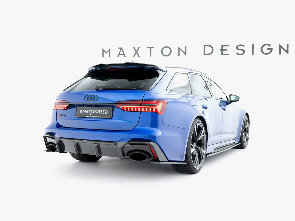 Maxton pre-preg carbon fibre rear diffuser for audi rs6 (c8) towbar version 2 Maxton pre-preg carbon fibre rear diffuser for audi rs6 (c8) towbar version - image 2