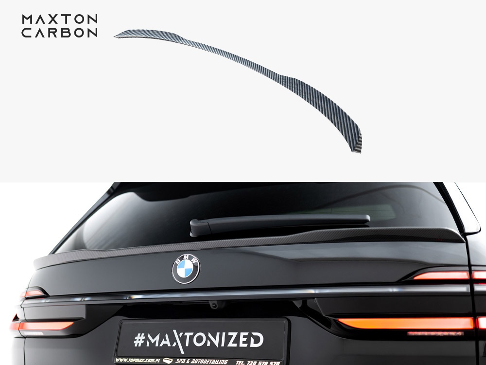 Maxton pre-preg carbon fibre lower tailgate spoiler for bmw x7 (g07) m sport lci (facelift) 1 Maxton pre-preg carbon fibre lower tailgate spoiler for bmw x7 (g07) m sport lci (facelift)