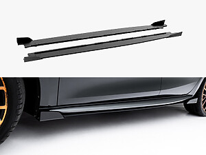 Maxton Street Pro Side Skirt Diffusers with Flaps - Cupra Leon Hatchback / Sportstourer (ST) Mk1 & Mk1 Facelift