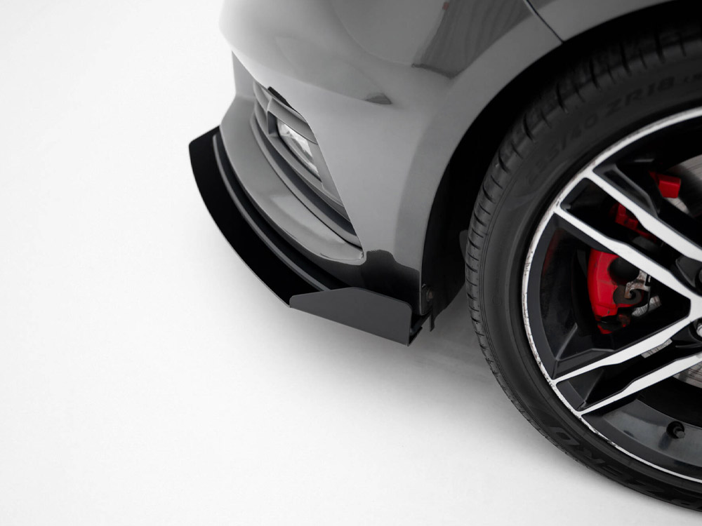 Maxton street pro front splitter with flaps for ford focus st mk3 facelift - black/red with gloss flaps 6 Maxton street pro front splitter with flaps for ford focus st mk3 facelift - black/red with gloss flaps - image 6