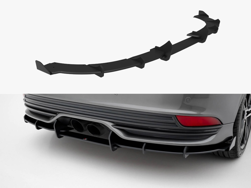 Maxton street pro rear diffuser with flaps for ford focus st mk3 facelift - black/red 1 Maxton street pro rear diffuser with flaps for ford focus st mk3 facelift - black/red