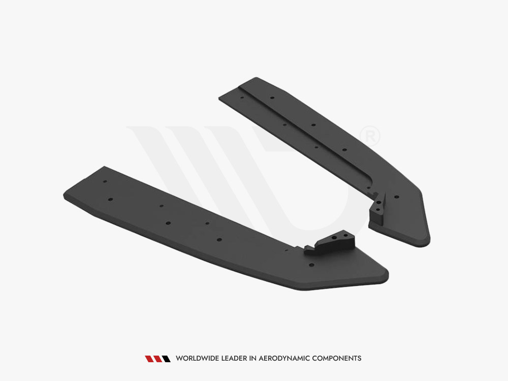 Maxton street pro rear side splitters v1 ford mustang gt mk6 facelift - black/red 4 Maxton street pro rear side splitters v1 ford mustang gt mk6 facelift - black/red - image 4