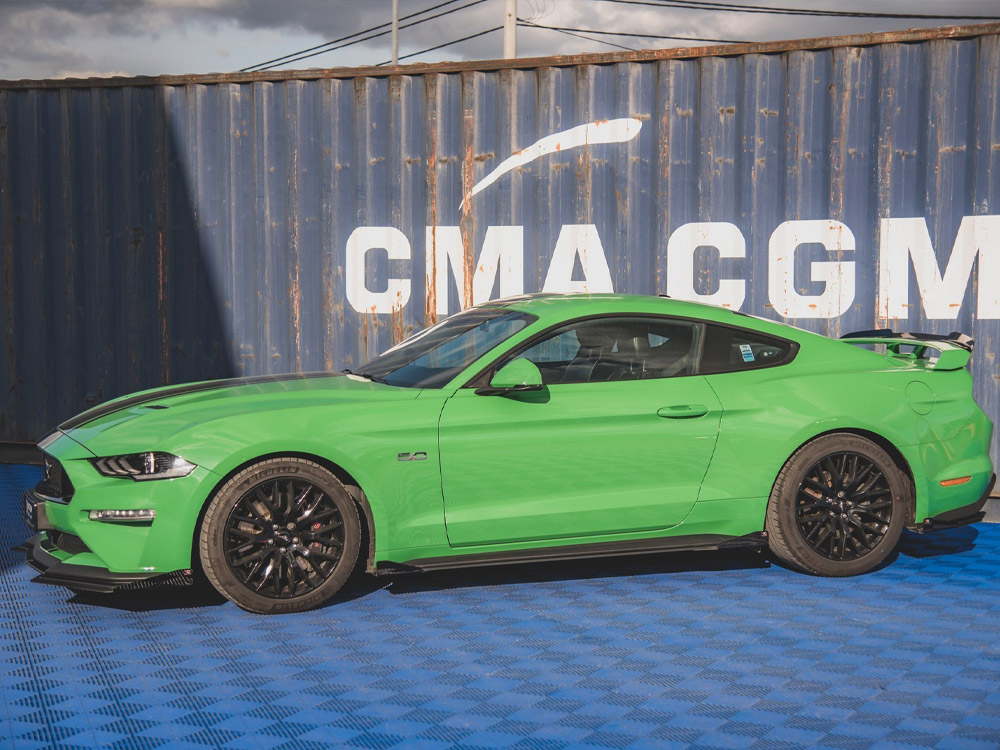 Maxton street pro side skirt diffusers v1 with flaps - ford mustang gt mk6 facelift - black/red with gloss flaps 2 Maxton street pro side skirt diffusers v1 with flaps - ford mustang gt mk6 facelift - black/red with gloss flaps - image 2