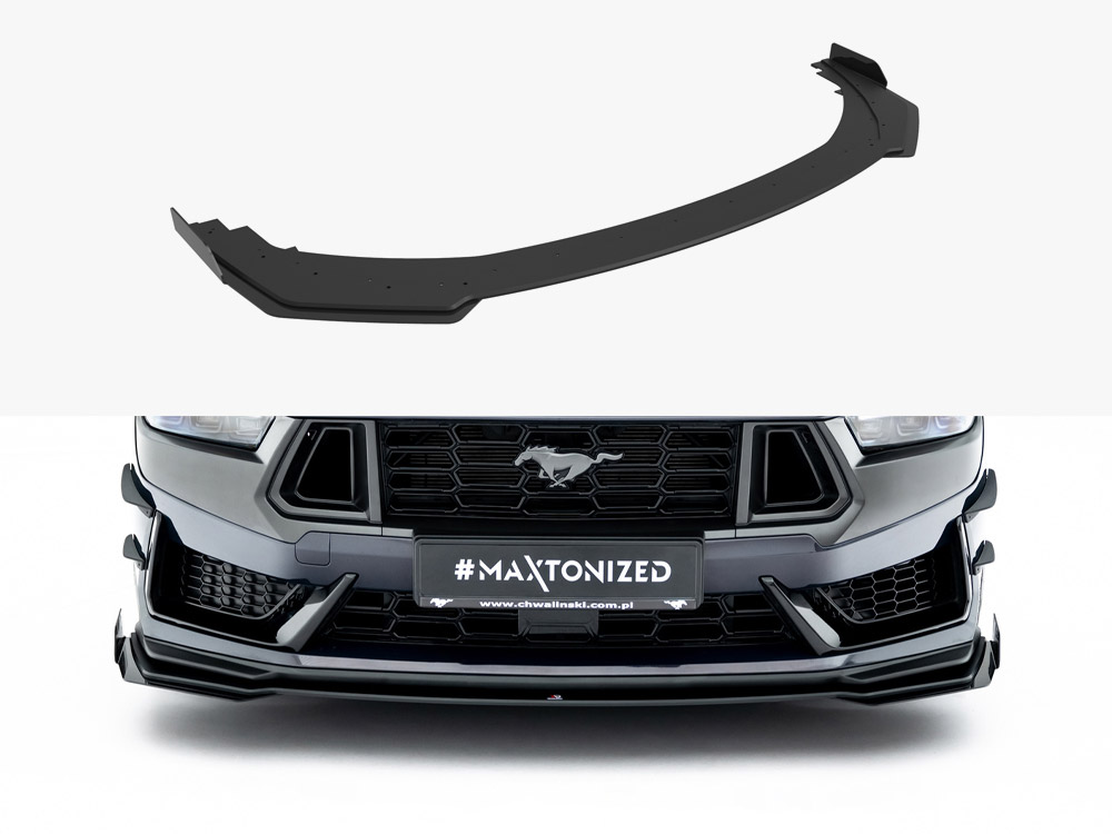 Maxton street pro front splitter with flaps - ford mustang dark horse (mk7) 1 Maxton street pro front splitter with flaps - ford mustang dark horse (mk7)