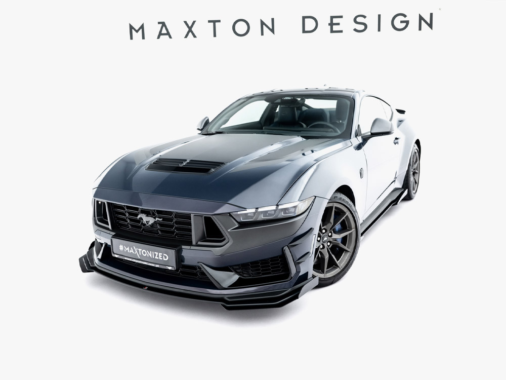 Maxton street pro front splitter with flaps - ford mustang dark horse (mk7) 2 Maxton street pro front splitter with flaps - ford mustang dark horse (mk7) - image 2