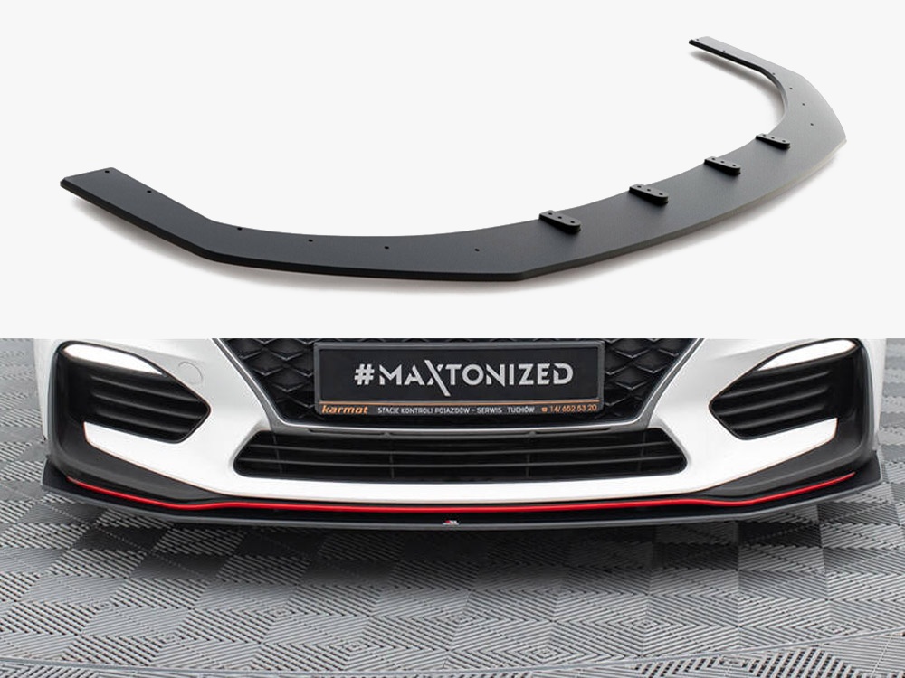 Maxton street pro front splitter hyundai i30 n mk3 hatchback/fastback - black/red 1 Maxton street pro front splitter hyundai i30 n mk3 hatchback/fastback - black/red