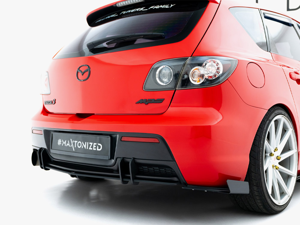 Maxton street pro rear side splitters with flaps for mazda 3 mps mk1 eu version 3 Maxton street pro rear side splitters with flaps for mazda 3 mps mk1 eu version - image 3