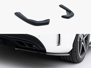 Maxton Rear Side Splitters for Mercedes-Benz C-Class W205 AMG Line Saloon