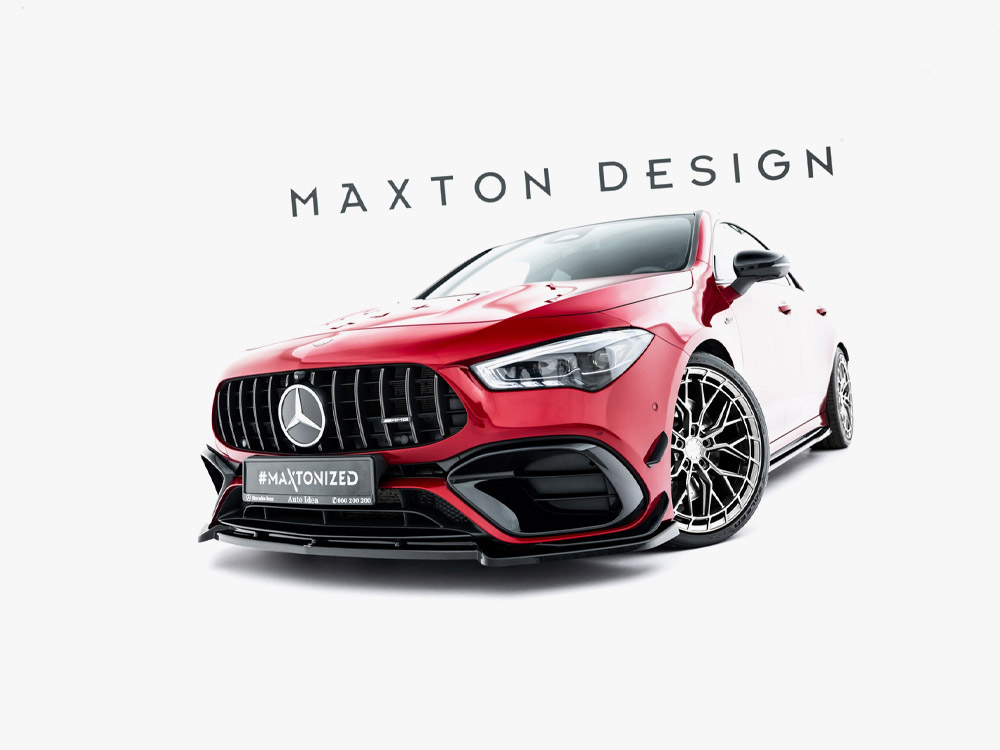 Maxton front splitter v5 mercedes-amg cla 45 (c118) with aero package 2 Maxton front splitter v5 mercedes-amg cla 45 (c118) with aero package - image 2