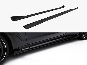 Maxton Street Pro Side Skirt Diffusers with Flaps for Mercedes-AMG CLE 53 (C236)
