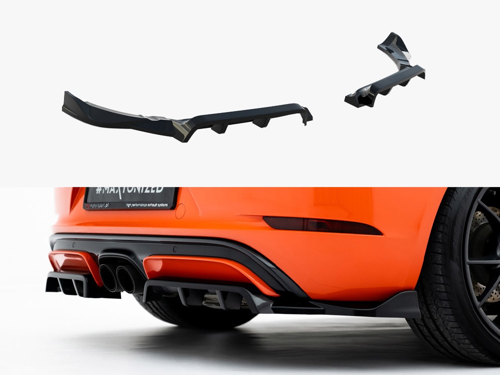 Maxton rear splitter (vertical bars) for porsche 718 cayman gts (982c) 1 Maxton rear splitter (vertical bars) for porsche 718 cayman gts (982c)