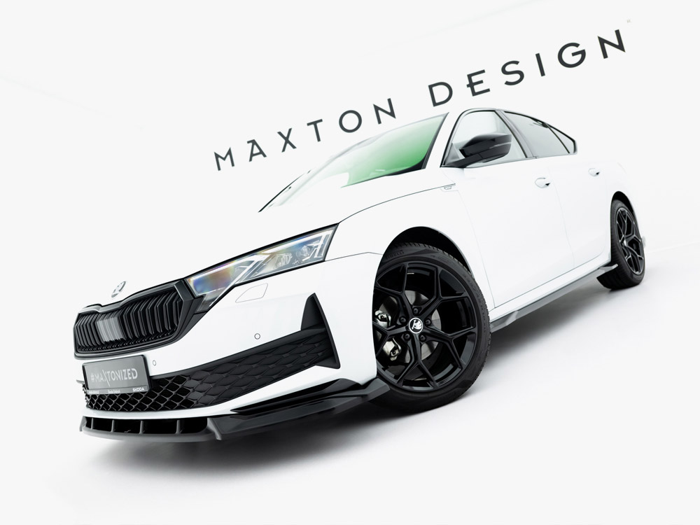Maxton front splitter for skoda octavia sportline liftback/estate mk4 facelift 2 Maxton front splitter for skoda octavia sportline liftback/estate mk4 facelift - image 2