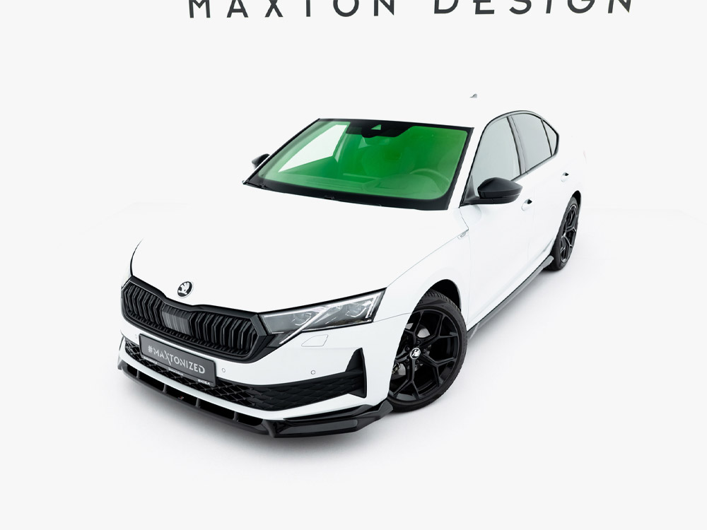 Maxton front splitter for skoda octavia sportline liftback/estate mk4 facelift 3 Maxton front splitter for skoda octavia sportline liftback/estate mk4 facelift - image 3