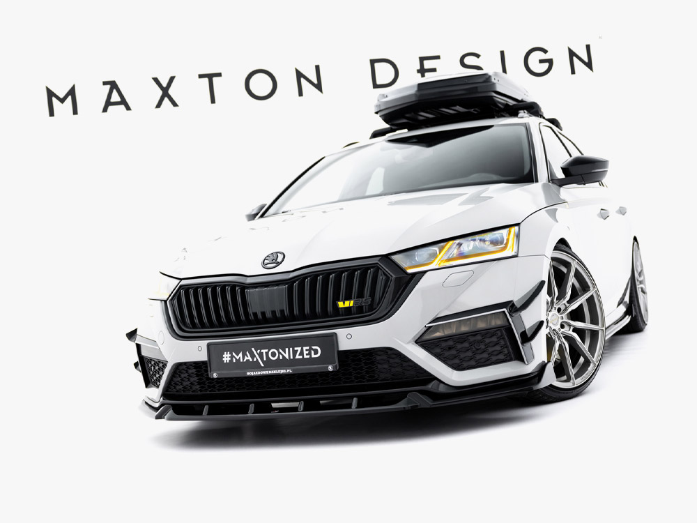 Maxton front splitter v5 for skoda octavia rs mk4 2 Maxton front splitter v5 for skoda octavia rs mk4 - image 2