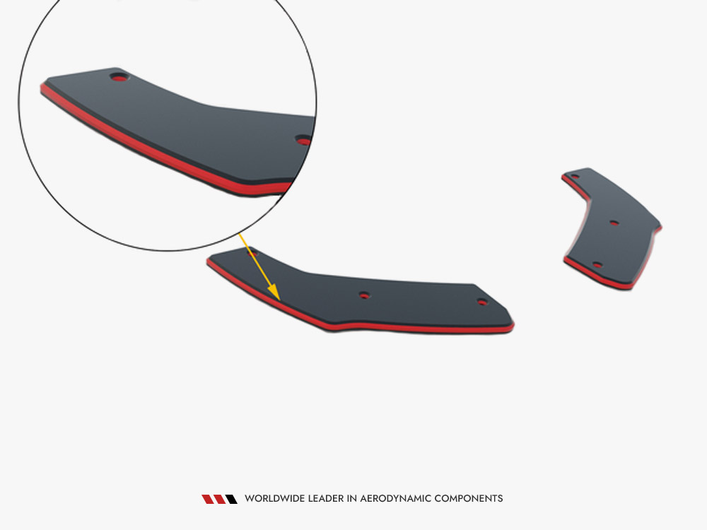 Maxton street pro rear side splitters for toyota gr yaris mk4 - black/red 6 Maxton street pro rear side splitters for toyota gr yaris mk4 - black/red - image 6