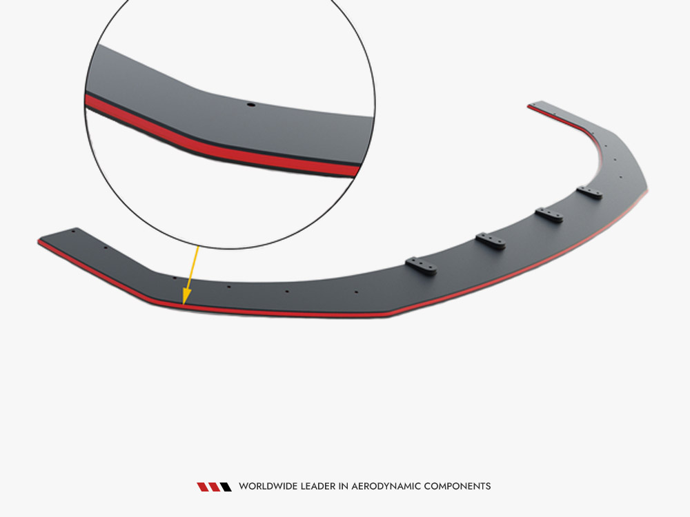 Maxton street pro front splitter volkswagen golf mk7 gti tcr - black/red 7 Maxton street pro front splitter volkswagen golf mk7 gti tcr - black/red - image 7