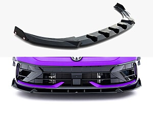 Maxton Front Splitter V3 with Flaps for Volkswagen Golf R Mk8 Facelift