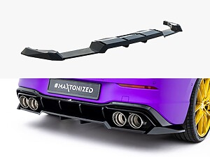 Maxton Rear Splitter (Vertical Bars) V2 for Volkswagen Golf R Mk8 and Mk8 Facelift