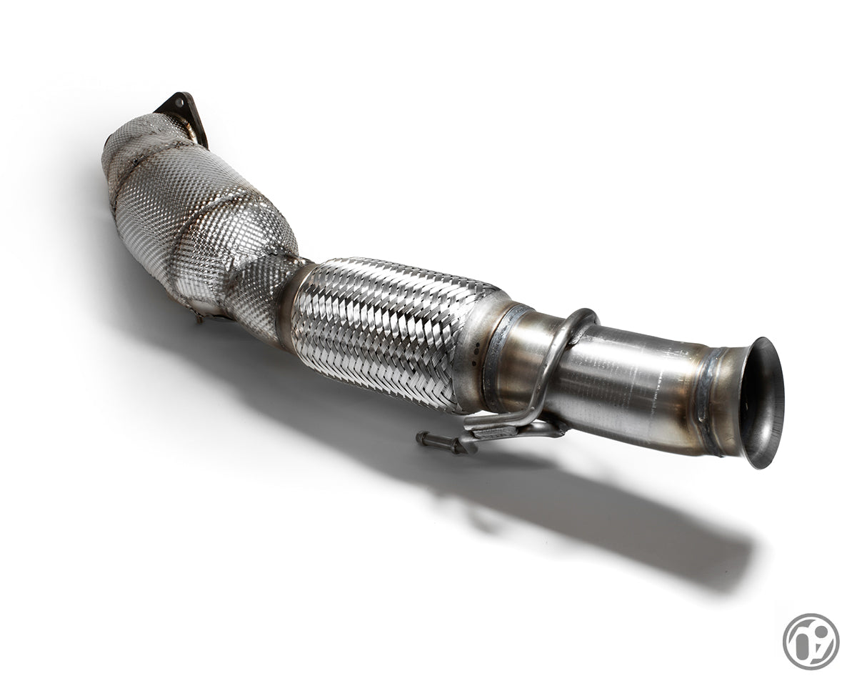 Zeronine design 76mm fast flow downpipe with 200-cell high-flow ece cat - ford focus rs mk3 (2016-2018) 2 Zeronine design 76mm fast flow downpipe with 200-cell high-flow ece cat - ford focus rs mk3 (2016-2018) - image 2