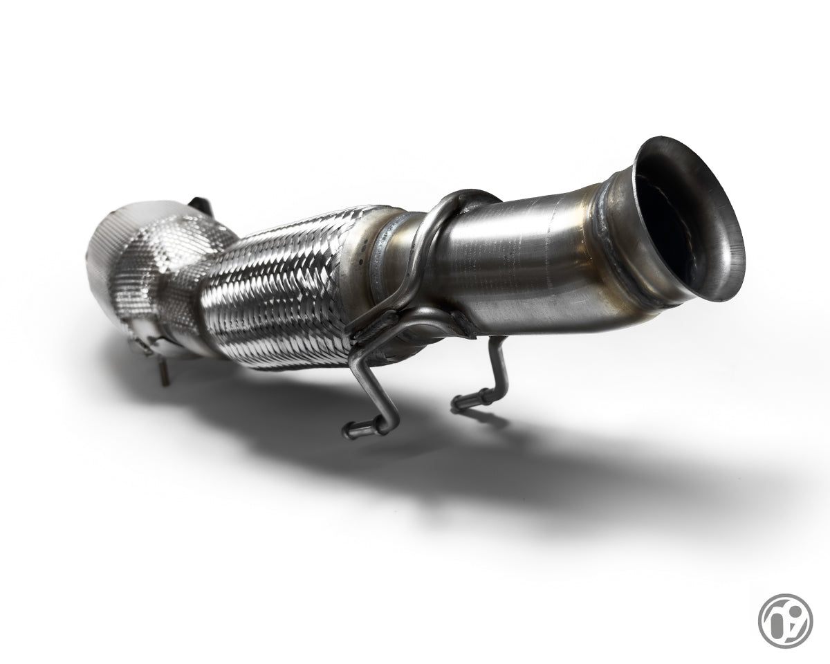 Zeronine design 76mm fast flow downpipe with 200-cell high-flow ece cat - ford focus rs mk3 (2016-2018) 3 Zeronine design 76mm fast flow downpipe with 200-cell high-flow ece cat - ford focus rs mk3 (2016-2018) - image 3