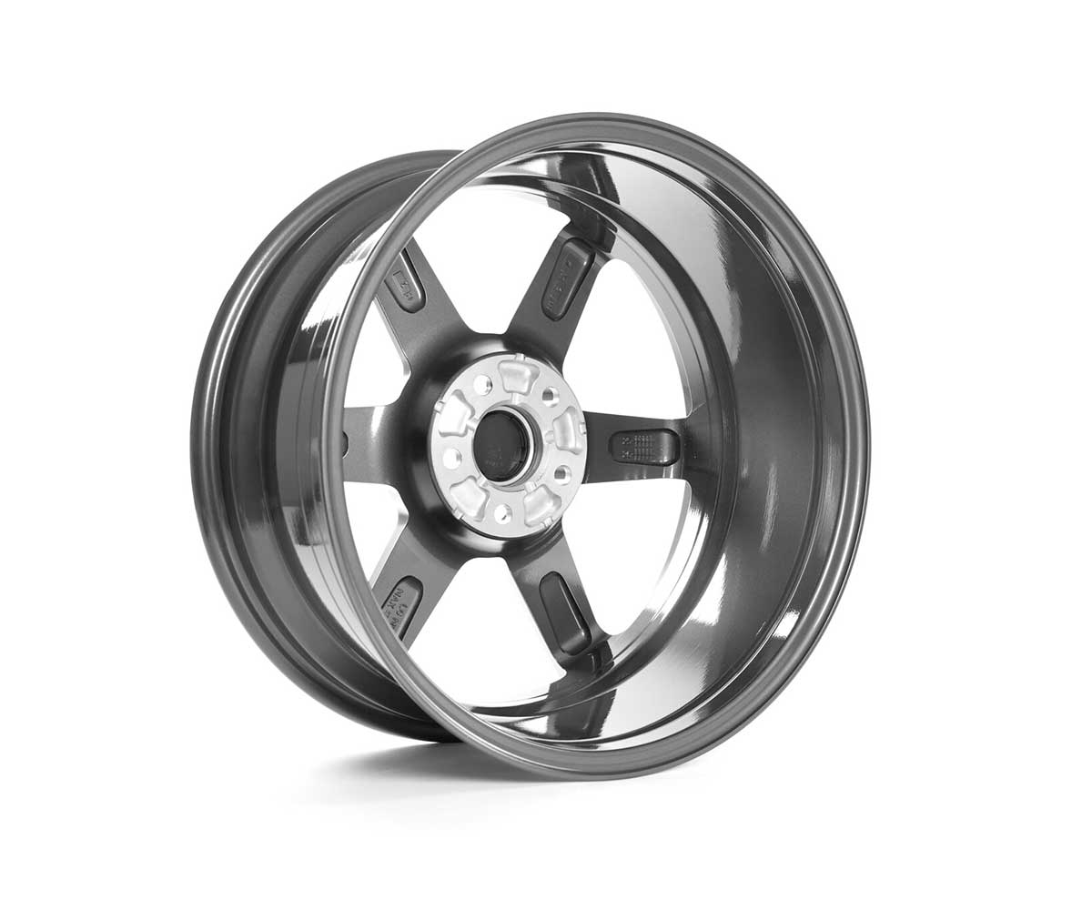 Racingline vwr r-06 18x8. 5 (et44) flow formed gloss gunmetal wheel 2 Racingline vwr r-06 18x8. 5 (et44) flow formed gloss gunmetal wheel - image 2